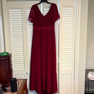 Ever Pretty Deep Red Maxi Dress